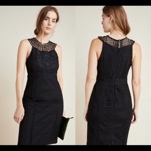 Anthropologie Dylan Lace Mini Dress Black SZ 16